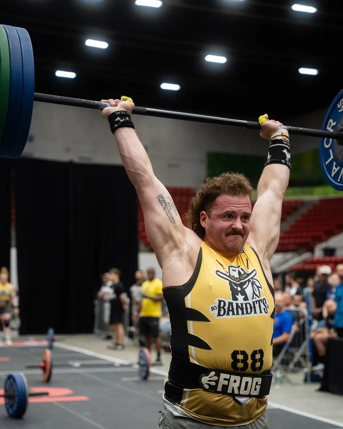 Madison Waddell of the Houston Bandits on the barbell during the 2026 Western Conference Final.