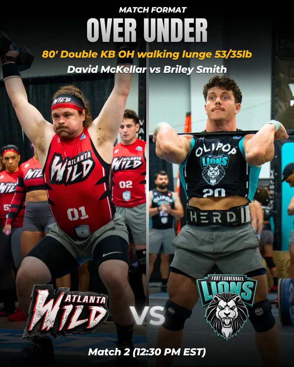 Ringer Point matchup: David McKellar of Atlanta Wild versus Briley Smith of Fort Lauderdale Lions.