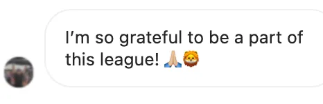 Message from a Grid League player