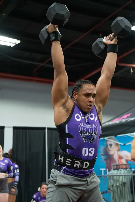 Camron Colbert dumbbell thruster
