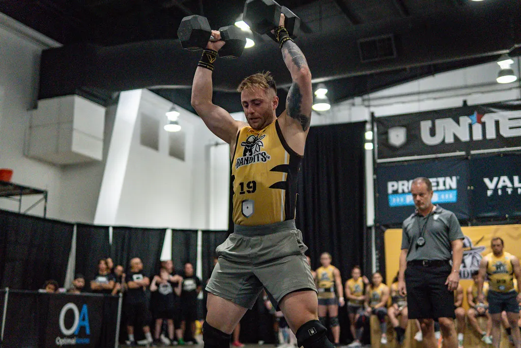 Brian Burr dumbbell snatch