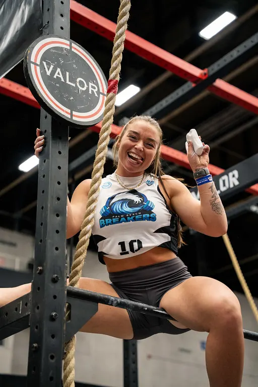 Sabrina Cheney rope climb