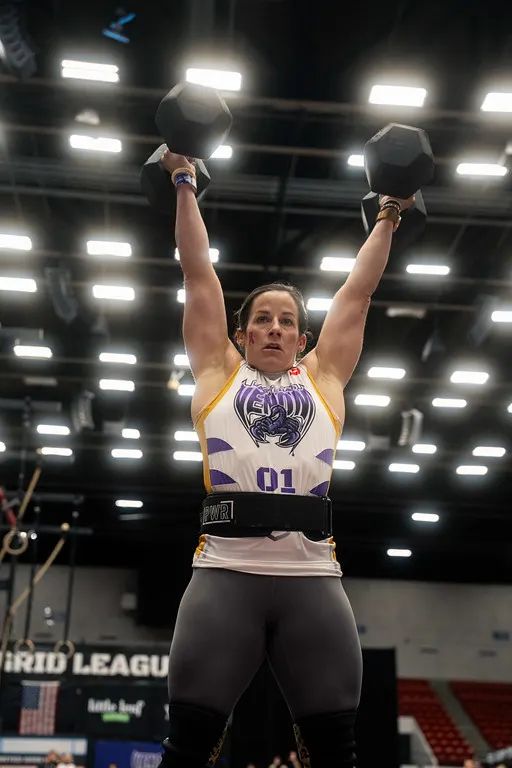 Tori Hite dumbbell overhead