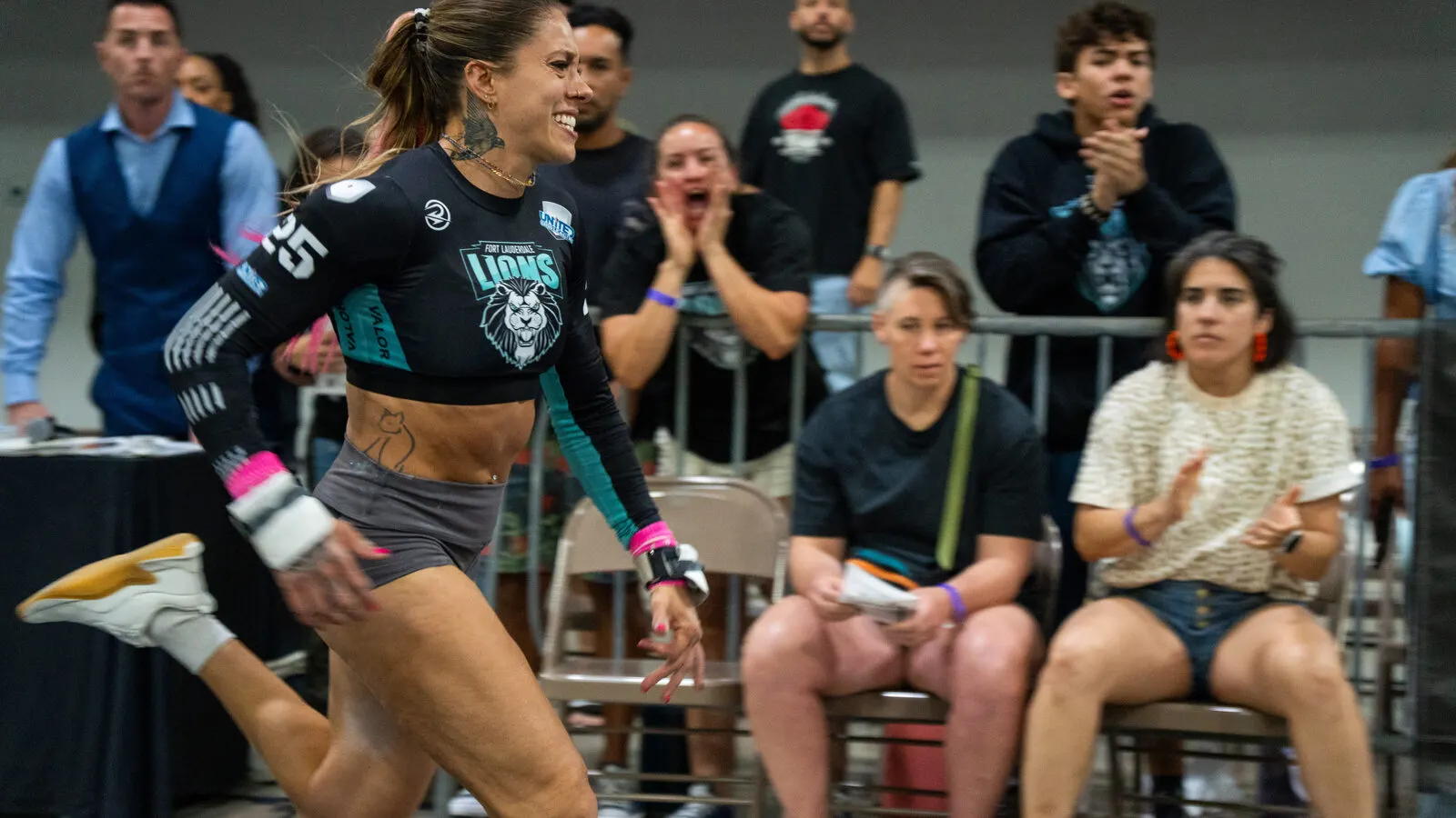 A Fort Lauderdale Lions player races during a 2026 Grid League match.
