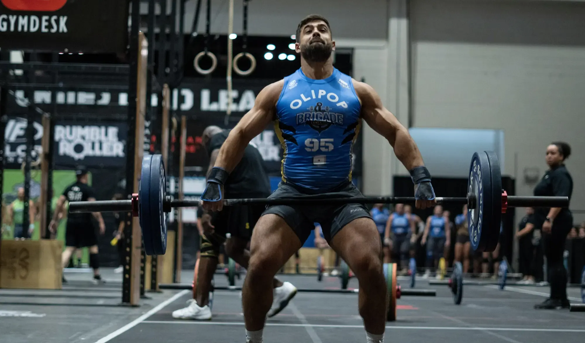 Dan Tai rips a barbell off the floor for the Tampa Bay Brigade