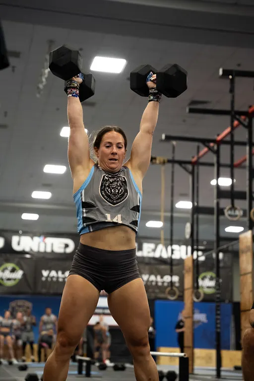Kelsey McCall dumbbell thruster