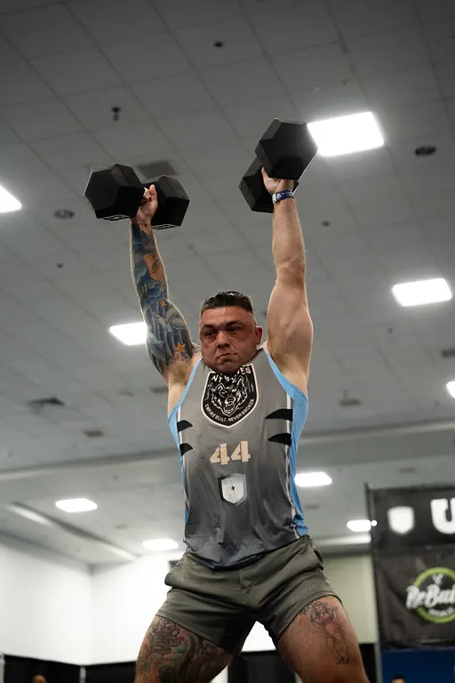 Brandon Ferraro dumbbell thruster
