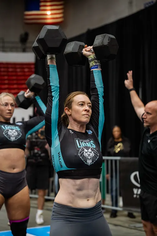 Janet Durant dumbbell overhead