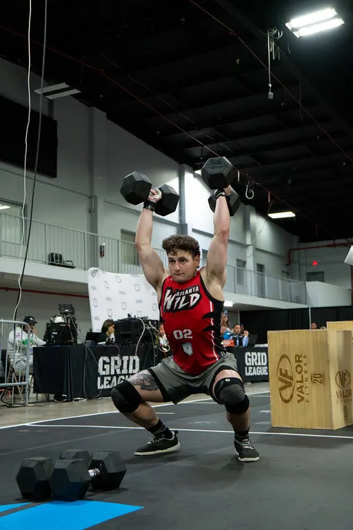 Trey Gordon dumbbell thruster