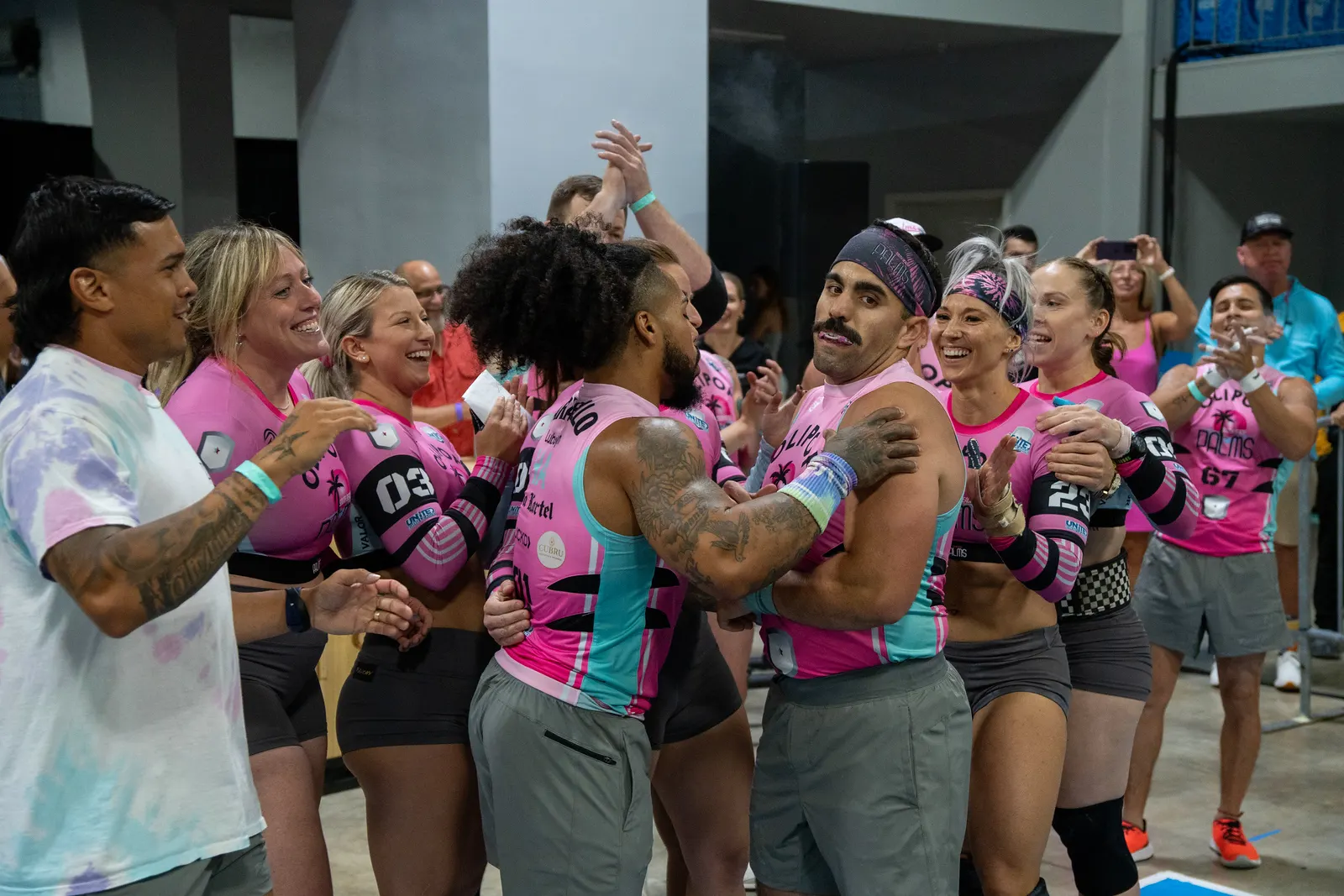 South Beach Palms players celebrating together in Miami