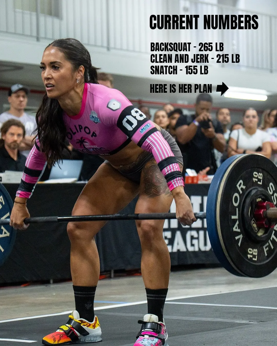 Heather Hudson of the South Beach Palms sets up for a heavy deadlift at a Grid League match.