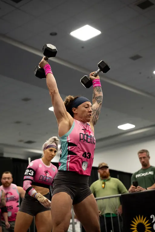Amber Bost dumbbell snatch