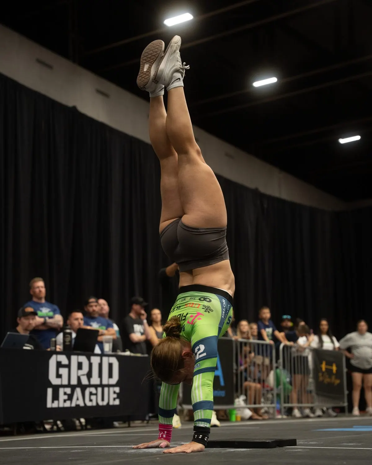 Southwest Florida Sharks player in a handstand during the Echo